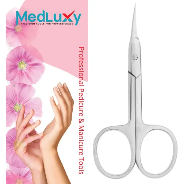 Nagelriemschaar (huid- En Vellenschaartje) - Gebogen - Spits / Scherp Punt - 10 Cm - (Nagelriemknipper) Cuticle Cutter (verwijderen Van Nagelriemen) thumbnail