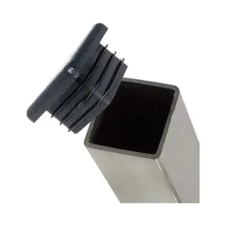 Trailer and Tools Vierkant Insteekdop - 30x30mm - 10 Stuks - Standaard Geribbelde Eindkap - Inslagdop - Kunststofdop