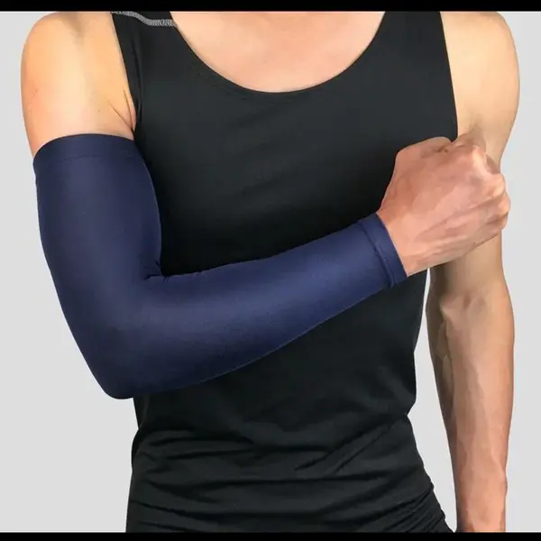 Cliks Set Fiets Armwarmers ( 2 Stuks ) – Blauw - Armstukken – Cycling Arm Sleeves – Armbeschermers – Sport Armmouwen - Maat L thumbnail