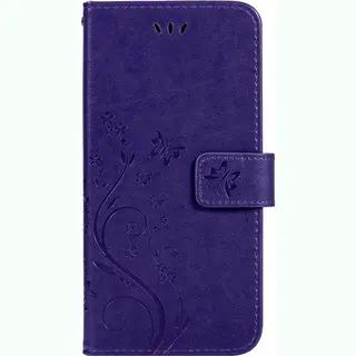 Bloemen & Vlinders Book Case - Geschikt Voor Samsung Galaxy S10e Hoesje - Paars