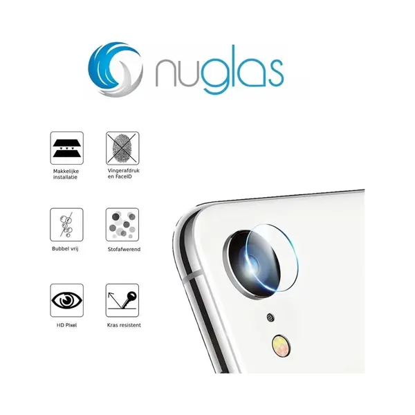 NuGlas Camera Lens Protector Voor IPhone Xr - Beschermglas IPhone - Tempered Glass thumbnail
