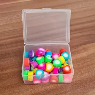 50 Stuks Kralen Hartjes Wit - 1 Cm - Figuurkralen - Kleikralen - Fimokralen - Polymeer Kralen