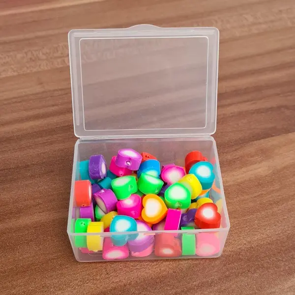 50 Stuks Kralen Hartjes Wit - 1 Cm - Figuurkralen - Kleikralen - Fimokralen - Polymeer Kralen thumbnail