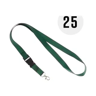 Donkergroen Keycord, 25 Stuks