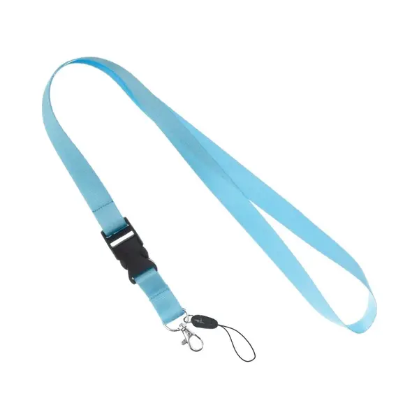 Lichtblauw Keycord Met Telefoonkoord, Per Stuk thumbnail