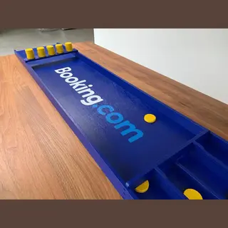 Vandenbossportief Gepersonaliseerde Sjoelbak 200cm - Met Logo Bedrukken - Inclusief 30 Stenen