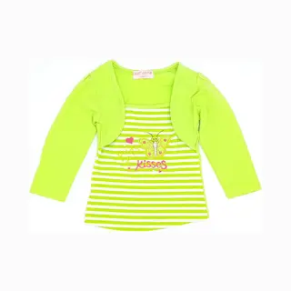 Bolero Longsleeve Kinderkleding Vlinder Groen 9 Mnd