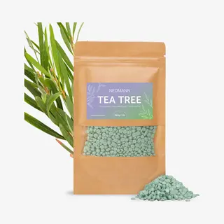 Neomann Wax Parels Voor Ontharing Met Wax 450g - Theeboom Geur - Harde Wax Of Sax Voor Pijnloze Ontharing Met Waxkralen - Voor Alle Waxverwarmers En