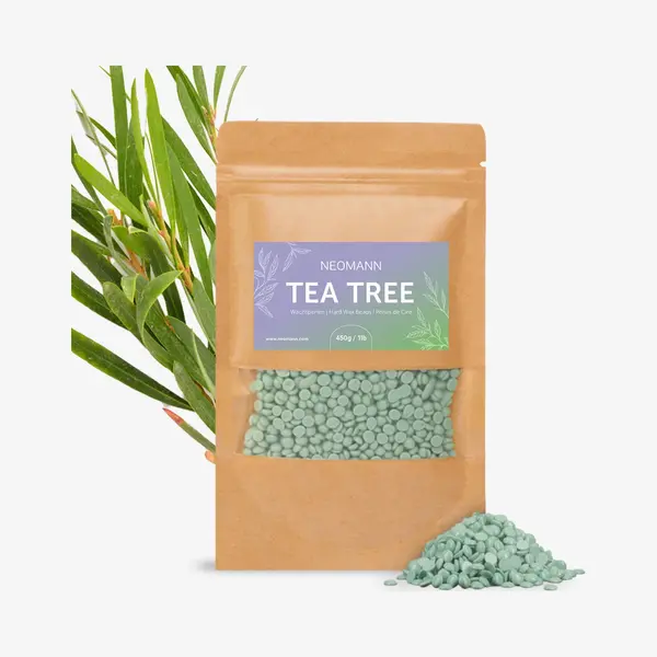 Neomann Wax Parels Voor Ontharing Met Wax 450g - Theeboom Geur - Harde Wax Of Sax Voor Pijnloze Ontharing Met Waxkralen - Voor Alle Waxverwarmers En thumbnail