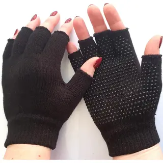 Vingerloze Handschoenen Met Grip Unisex Kleur Zwart Maat M/L