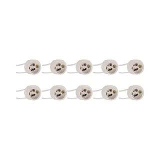 Quana GU10 Fitting/Houder 10 Pack - Keramisch - 15cm Draad