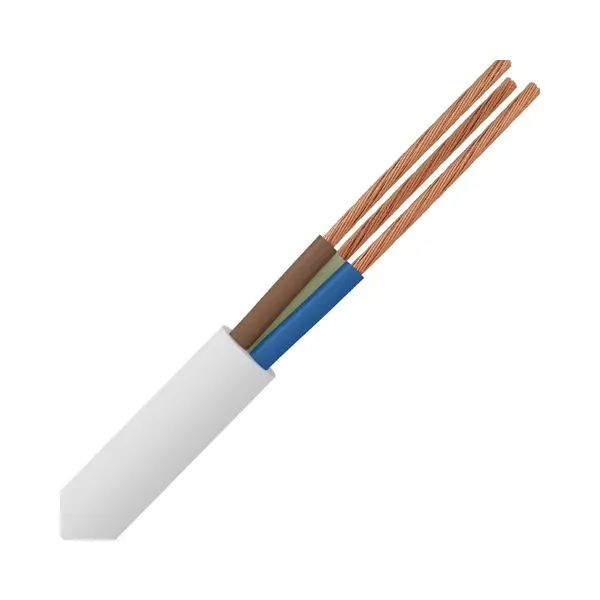 Qualu Vmvl Kabel - Stroomkabel - 3x2.5mm - 3 Aderig - 10 Meter - H05VV-F - Wit thumbnail