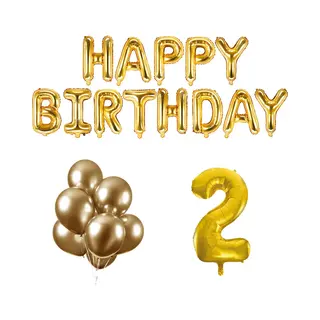 2 Jaar Verjaardag Versiering Ballon Pakket Goud