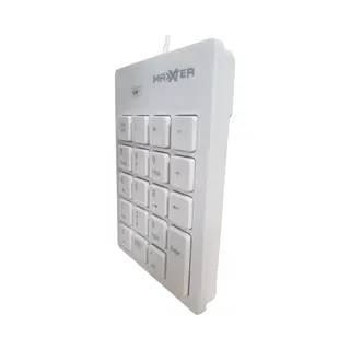 MaxXter Usb Numeriek Toetsenbord - Cijfertoetsenbord - Slank Design - Geschikt Voor O.a. Pc, Laptop, Notebook, Desktop - Wit