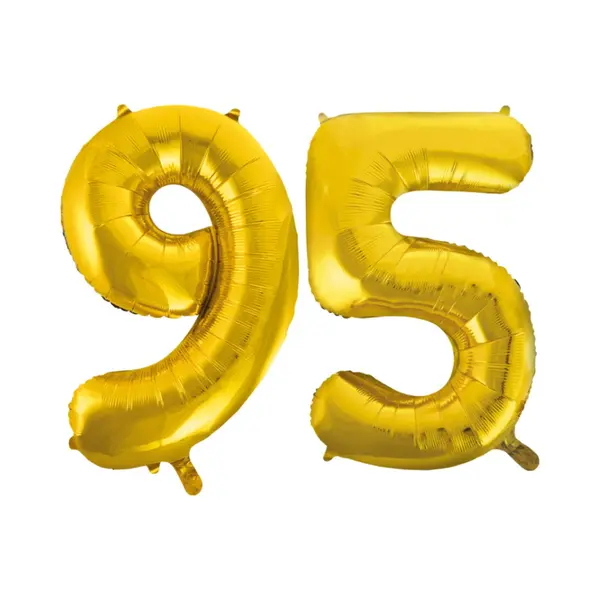 Folieballon 95 Jaar Goud 66cm thumbnail