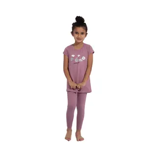 Vanilla - Sheep Meisjes Pyjama - Pyjamasets - Tweedelig - Egyptisch Katoen - Paars - PJ532 - 6-7 Jaar