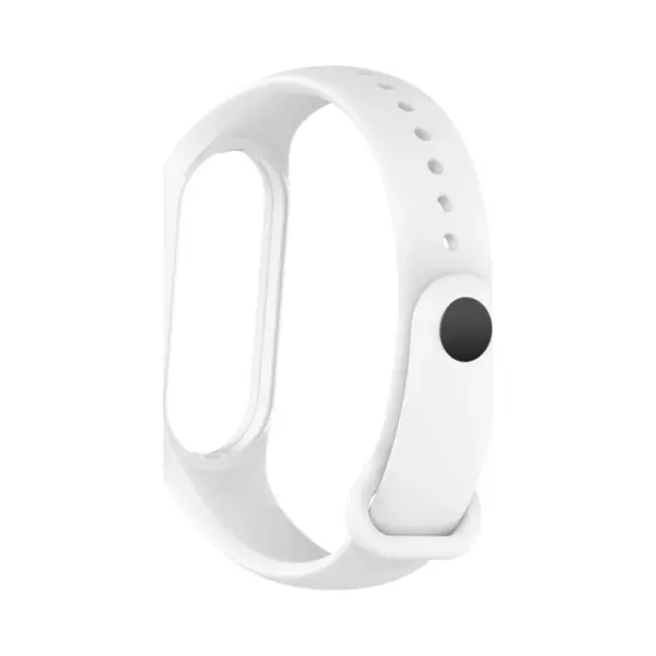 ’merkloos’ Horlogebandje Voor Xiaomi Mi Band 7 – One Size – Siliconen – Wit Comfortabel & Waterbestendig thumbnail