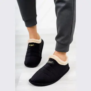 Unisex Panduf - Huisschoenen - Huislaarzen - Wollen Laarzen - Maat 40/41 - Antislipbasis - Zwart