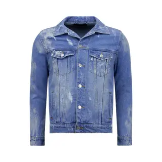 Enos Spijkerjas Heren - Zomerjas Heren - Tussenjas Heren - Spijkerjack Heren - Denim Jacket Heren - RJ9028 - Blauw