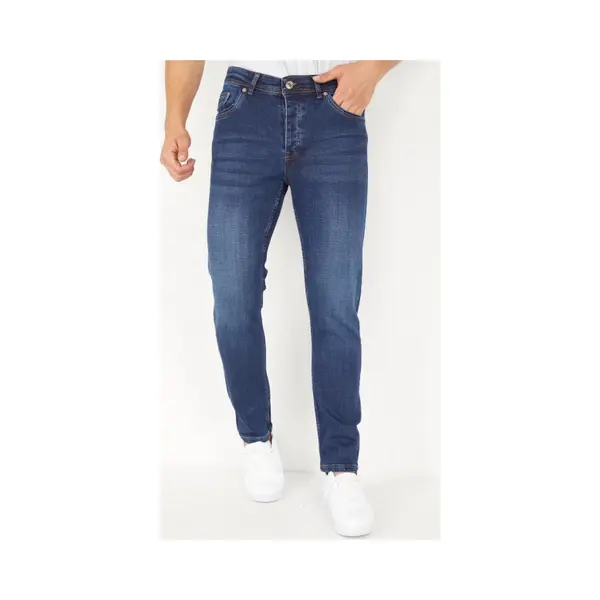 True Rise Donkerblauwe Regular Fit Jeans Heren - DP07 - Blauw thumbnail