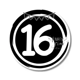 16 Jaar Cadeaustickers - Uitnodiging 16e Verjaardag - Sweet 16 Party - 20 Stuks - 4 Cm