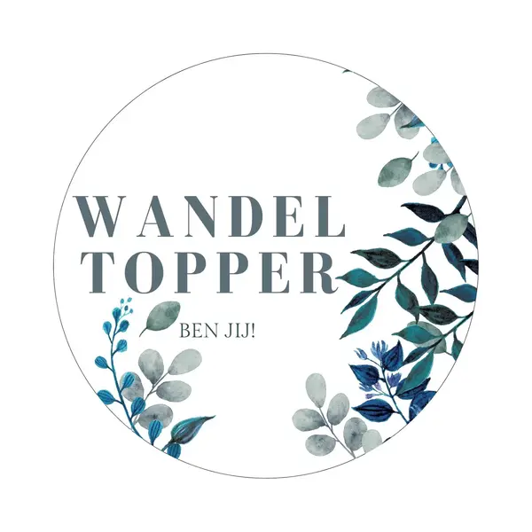 20 X Stickers Wandelen Natuur Vierdaagse | Wandelevenement | Planten | Avond4Daagse | Kinderen Volwassenen | 40 Mm thumbnail