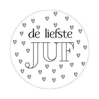 20 X Stickers Juf | Juffendag | Bedankt Einde Schooljaar Sluitstickers | 4 Cm