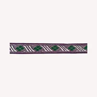 16 Meter - Sierband Geweven 1.8cm Breed - Ruit Zilver/Groen - Versieren - Knutselen - Knutselwerk - Naaien - Lint - Stof - Applicatie - Afwerkband -