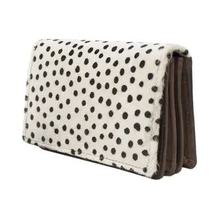 Arrigo Leren Portemonnee Dames Lichtbruin Echt Leer Met Dierenprint – Klein Model - Dames Portemonnee Cognac Anti-Skim