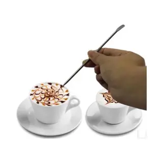 NoName Barista Latte Art Pen - Zilveren Rvs Pen