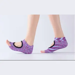 Golden Light Yogasokken & Pilatessokken - Antislip Sokken * 'Ballerina' - Paars Patroon - Meerdere Kleuren Verkrijgbaar - Pilateswinkel * Yoga Sokken * Pilates