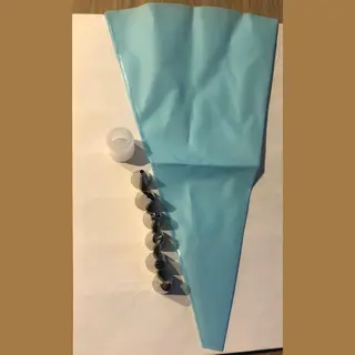 Slagroomspuit Met 6 Spuitmondjes - Herbruikbaar - Garneerspuit - Decoratie - Taart - Gebak - Cupcake - Cake - Rvs - Slagroom Spuitzak - Blauw