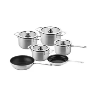 Ducq Pannenset 6-delig – Downdraft Geschikt – 3-laags – Inclusief 20cm Koekenpan En 28cm Wok Cadeau