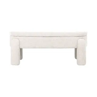 Giga Meubel Banc De Rangement Beige Tissu - Banc D'entrée - 115x52x47cm - Juul