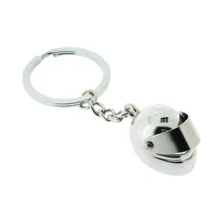 Sleutelhanger - Scooterhelm - Zilver - Chrome - Integraalhelm - Leuke Accessoire