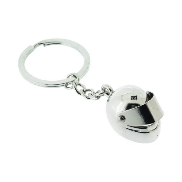 Sleutelhanger - Scooterhelm - Zilver - Chrome - Integraalhelm - Leuke Accessoire thumbnail