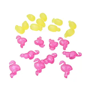 Gripp-T Set Van 20 IJsblokjes Flamingo En Ananas - Tropical - Herbruikbaar