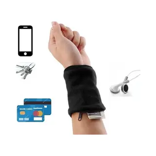 Zweetband Met Rits - Fietsen - Hardlopen - Fitnessen - Boksen / Kickboksen - Reizen - Activiteiten - Wintersport - Sporten, (pols Portemonnee)