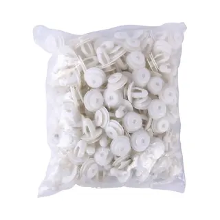 100 Pc's Gat Kunststof Klinknagels Bevestiger Push Clips (wit)