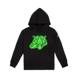 Most Hunted - Kinder Hoodie - Tijger - Zwart - Fluor Groen - Maat 98/104