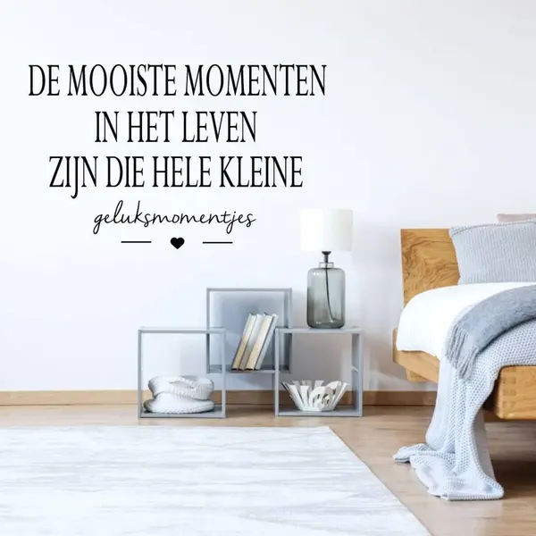 Muursticker De Mooiste Momenten In Het Leven Zijn Die Hele Kleine Geluksmomentjes - Geel - 80 X 50 Cm Slaapkamer Woonkamer thumbnail
