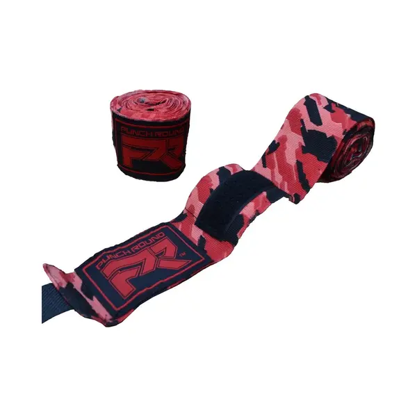 PunchR™ Boksbandages Hand Wraps TreX Camo Kids 200 Cm Rood thumbnail