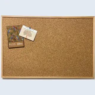 Kurk&Co Prikbord Kurk - Kurk & Co | 60 X 40 Cm| Inclusief Gratis Punaises En Ophangsysteem | Mooie Houten Lijst |