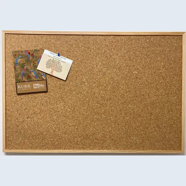 Kurk&Co Prikbord Kurk - Kurk & Co | 60 X 40 Cm| Inclusief Gratis Punaises En Ophangsysteem | Mooie Houten Lijst | thumbnail