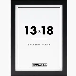 Fotolijst - Framewinkel - Premium Hout - Fotomaat 13x18 Cm - Posterlijst - Fotolijstje - Zwart