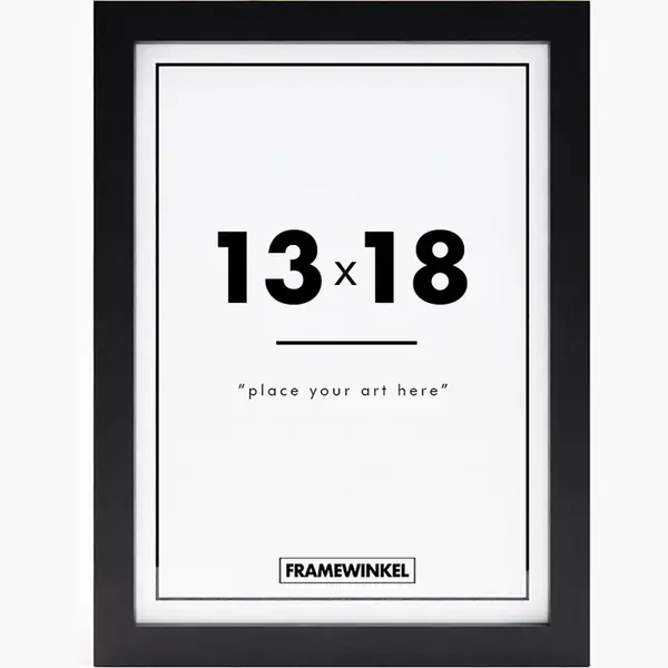 Fotolijst - Framewinkel - Premium Hout - Fotomaat 13x18 Cm - Posterlijst - Fotolijstje - Zwart thumbnail
