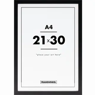 Fotolijst - Framewinkel - Premium Hout - Fotomaat 21x30 Cm (A4) - Posterlijst - Fotolijstje - Zwart