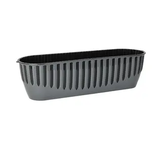 Serinova Balkonbakken Piano Bloembakken Antraciet Zwart 8L Vensterbank Plantenbak 51x15cm Winterhard