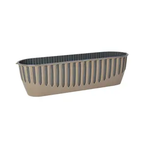 Serinova 2st Bloembakken Taupe Antraciet Mokka 8L Vensterbank Piano Plantenbak 51x15cm Winterhard