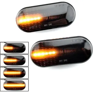 Led Dynamic Zijknipperlichten Voor Volkswagen Golf 3 - Golf 4 - Polo - Lupo - Passat - Bora - Sharan - Vento / 14805294 / Smoke - Zwart